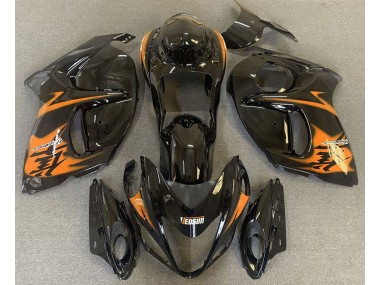 2008-2020 Gloss Black & Orange GSXR 1300 Hayabusa Motorcycle Fairings