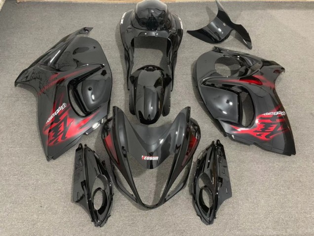 2008-2020 Gloss Black & Red GSXR 1300 Hayabusa Motorcycle Fairings 2008-2020 Gloss Black & Red GSXR 1300 Hayabusa Motorcycle Fairings