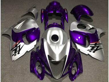 2008-2020 Gloss Purple and Silver GSXR 1300 Hayabusa Motorcycle Fairings