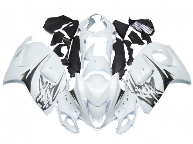 2008-2020 Gloss White with Silver Style Logos GSXR 1300 Hayabusa Motorcycle Fairings 2008-2020 Gloss White with Silver Style Logos GSXR 1300 Hayabusa Motorcycle Fairings