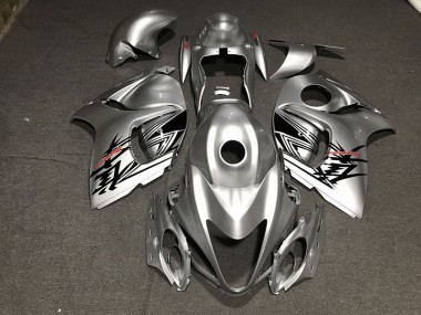 2008-2020 Liquid Silver & Red GSXR 1300 Hayabusa Motorcycle Fairings