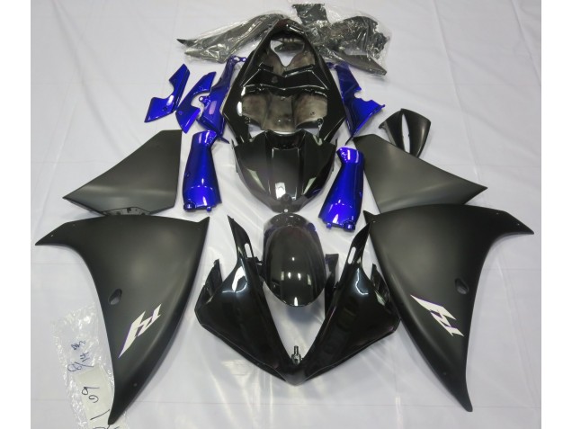 2009-2011 Matte Black & Blue R1 Motorcycle Fairings 2009-2011 Matte Black & Blue R1 Motorcycle Fairings