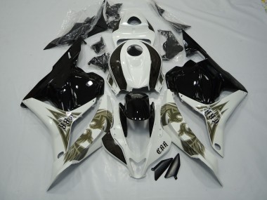 2009-2012 Black Gold and White CBR600RR Motorcycle Fairings