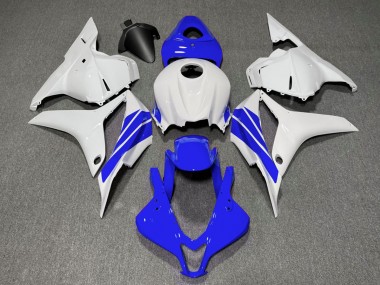 2009-2012 Dark Blue and White Side Stripe CBR600RR Motorcycle Fairings