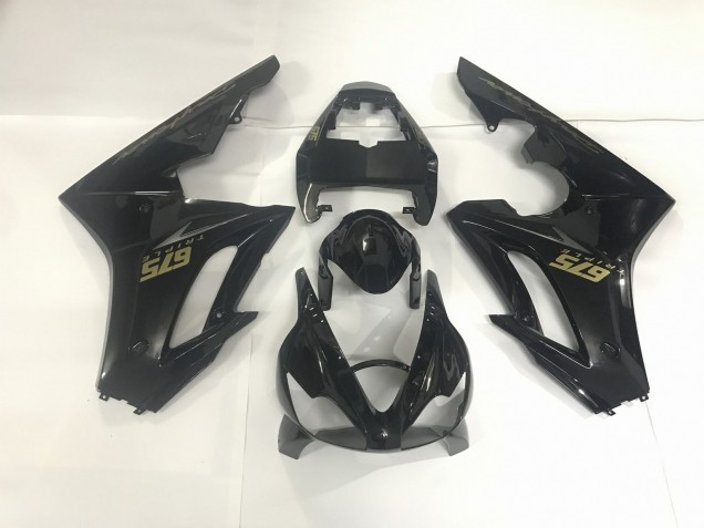 2009-2012 Gloss Black & Gold Daytona 675 Motorcycle Fairings 2009-2012 Gloss Black & Gold Daytona 675 Motorcycle Fairings