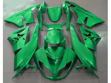 2009-2012 Gloss Green & Custom Logos ZX6R Motorcycle Fairings