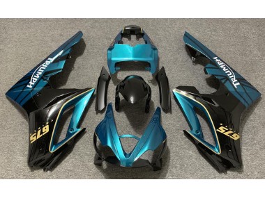 2009-2012 Gloss Light Blue and Black Daytona 675 Motorcycle Fairings