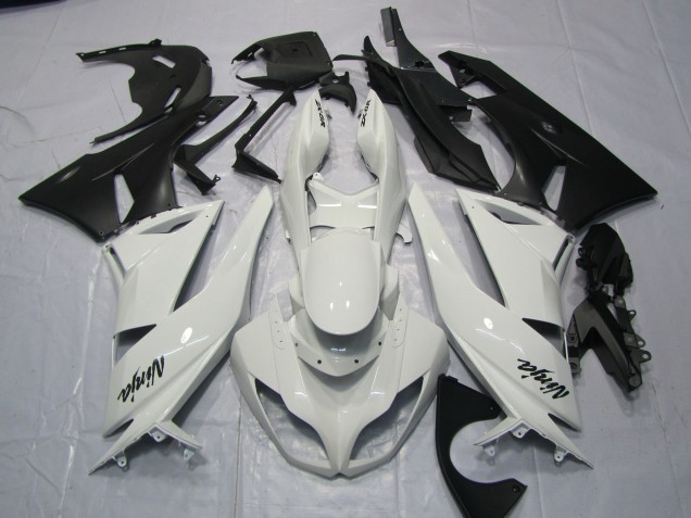 2009-2012 Gloss White ZX6R Motorcycle Fairings 2009-2012 Gloss White ZX6R Motorcycle Fairings