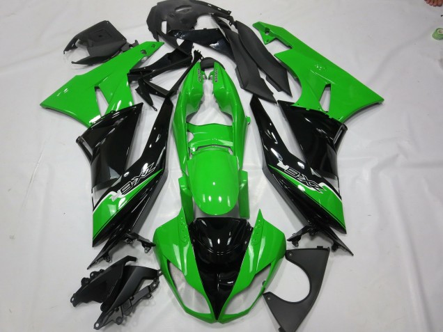 2009-2012 Green Black ZX6R Motorcycle Fairings 2009-2012 Green Black ZX6R Motorcycle Fairings