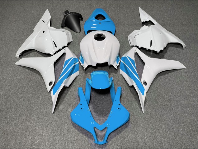 2009-2012 Light Blue and White Side Stripe CBR600RR Motorcycle Fairings 2009-2012 Light Blue and White Side Stripe CBR600RR Motorcycle Fairings
