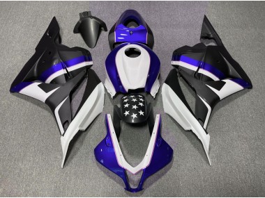 2009-2012 Matte Black and Dark Blue Star CBR600RR Motorcycle Fairings