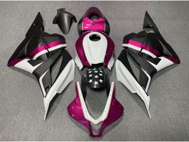 2009-2012 Matte Black and Pink Star CBR600RR Motorcycle Fairings
