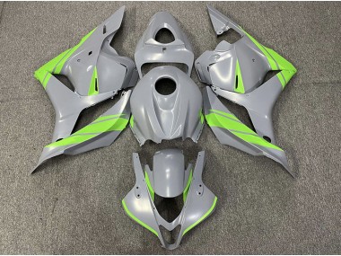 2009-2012 Nardo Grey and Green CBR600RR Motorcycle Fairings