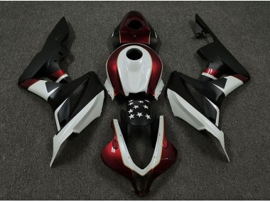 2009-2012 Racing Red and Black CBR600RR Motorcycle Fairings