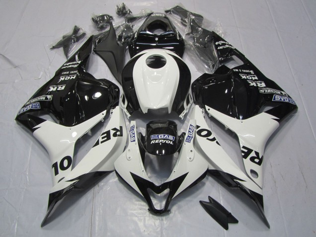 2009-2012 White and Black Repsol CBR600RR Motorcycle Fairings 2009-2012 White and Black Repsol CBR600RR Motorcycle Fairings