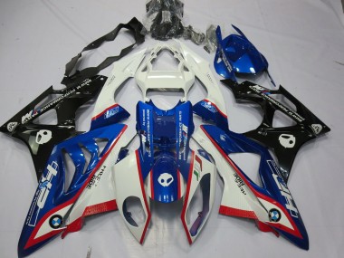 2009-2014 Alien Blue and White S1000RR Motorcycle Fairings