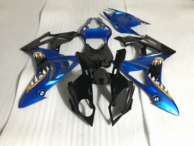 2009-2014 Alien Blue and White S1000RR Motorcycle Fairings