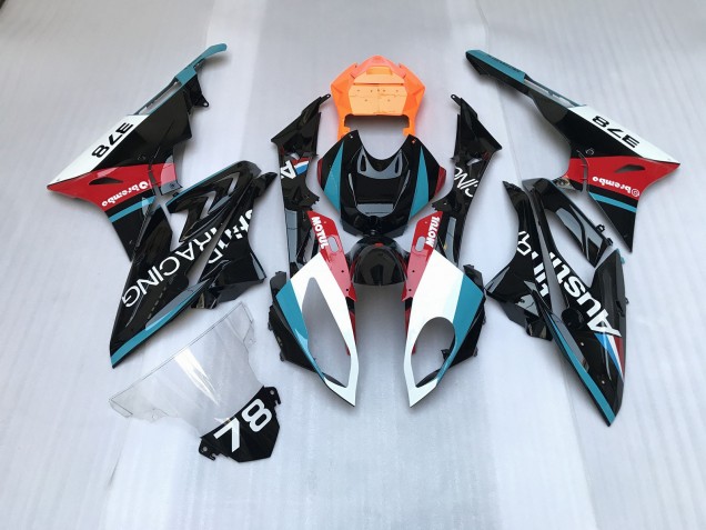 2009-2014 Alien Blue and White S1000RR Motorcycle Fairings 2009-2014 Alien Blue and White S1000RR Motorcycle Fairings