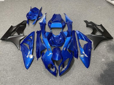 2009-2014 Alien Blue and White S1000RR Motorcycle Fairings
