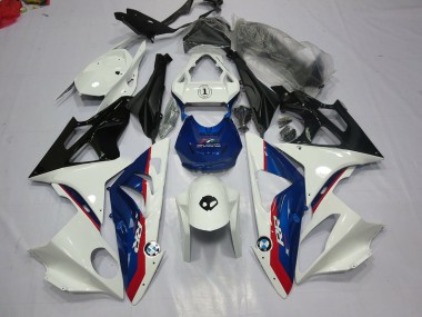2009-2014 Alien Blue and White S1000RR Motorcycle Fairings