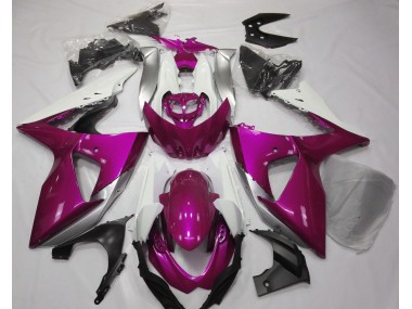 2009-2016 Gloss Pink & White GSXR 1000 Motorcycle Fairings
