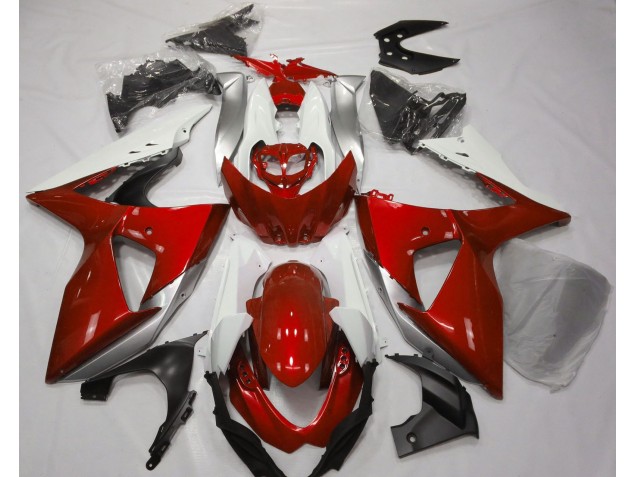 2009-2016 Gloss Red & White GSXR 1000 Motorcycle Fairings 2009-2016 Gloss Red & White GSXR 1000 Motorcycle Fairings