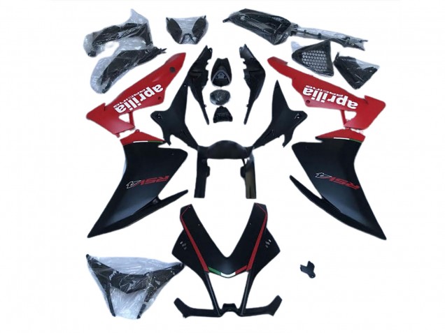 2010-2015 Matte Black & Red RSV4 1000 Motorcycle Fairings 2010-2015 Matte Black & Red RSV4 1000 Motorcycle Fairings