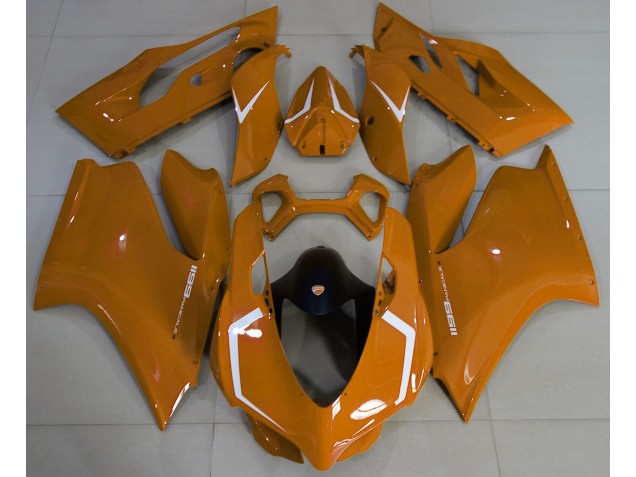 2011-2014 Gloss Orange & White Ducati 1199 Motorcycle Fairings 2011-2014 Gloss Orange & White Ducati 1199 Motorcycle Fairings