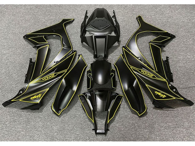 2011-2015 Matte Black & Yellow Lining ZX10R Motorcycle Fairings 2011-2015 Matte Black & Yellow Lining ZX10R Motorcycle Fairings