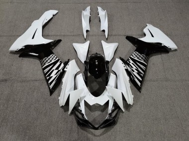 2011-2024 Black White and Silver GSXR 600-750 Motorcycle Fairings