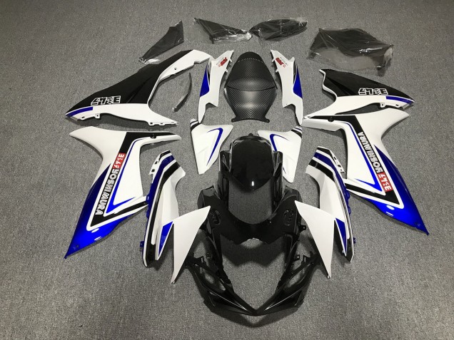 2011-2024 Blue Black and White writing GSXR 600-750 Motorcycle Fairings 2011-2024 Blue Black and White writing GSXR 600-750 Motorcycle Fairings