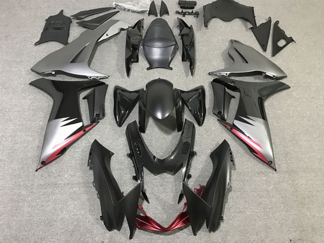 2011-2024 Gloss Black and Matte Grey GSXR 600-750 Motorcycle Fairings 2011-2024 Gloss Black and Matte Grey GSXR 600-750 Motorcycle Fairings