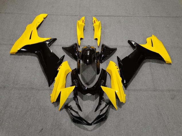 2011-2024 Gloss Yellow and Black GSXR 600-750 Motorcycle Fairings 2011-2024 Gloss Yellow and Black GSXR 600-750 Motorcycle Fairings