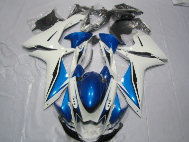 2011-2024 Light Blue and White GSXR 600-750 Motorcycle Fairings