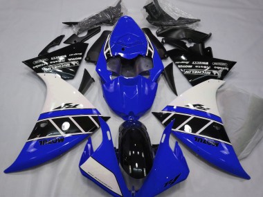 2012-2014 Gloss Blue White and Black R1 Motorcycle Fairings