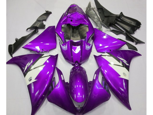 2012-2014 Gloss Purple & White R1 Motorcycle Fairings 2012-2014 Gloss Purple & White R1 Motorcycle Fairings