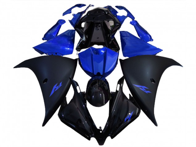 2012-2014 Matte Black and Blue R1 Motorcycle Fairings 2012-2014 Matte Black and Blue R1 Motorcycle Fairings