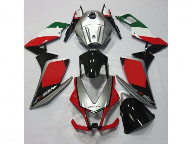 2012-2015 Silver and Red RS4 125 Motorcycle Fairings