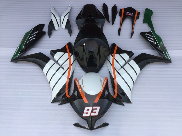2012-2016 93 Baracuda White and Black CBR1000RR Motorcycle Fairings 2012-2016 93 Baracuda White and Black CBR1000RR Motorcycle Fairings