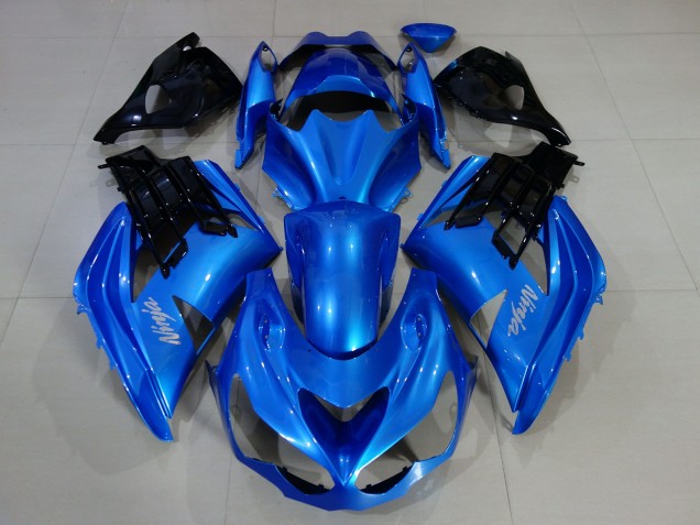 2012-2021 Vibrant Blue & Gloss Black ZX14R Motorcycle Fairings 2012-2021 Vibrant Blue & Gloss Black ZX14R Motorcycle Fairings