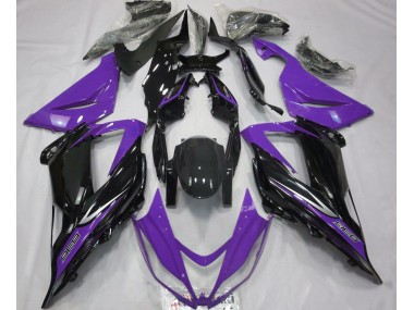 2013-2018 Black and Purple ZX6R Motorcycle Fairings
