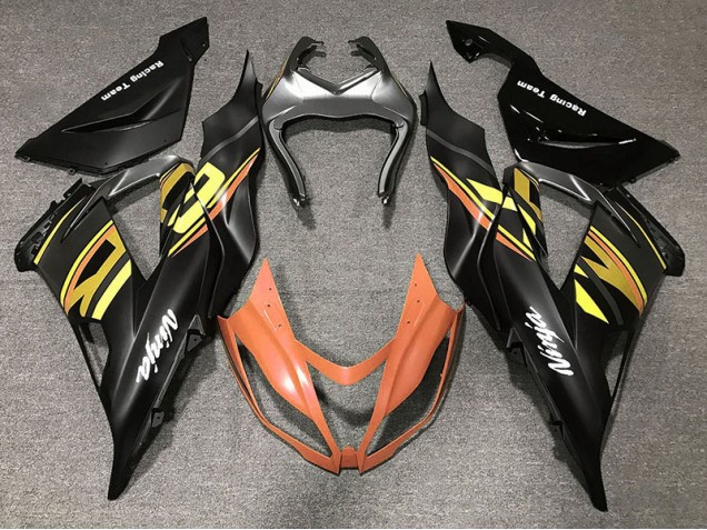 2013-2018 Gloss Black & Orange ZX6R Motorcycle Fairings 2013-2018 Gloss Black & Orange ZX6R Motorcycle Fairings