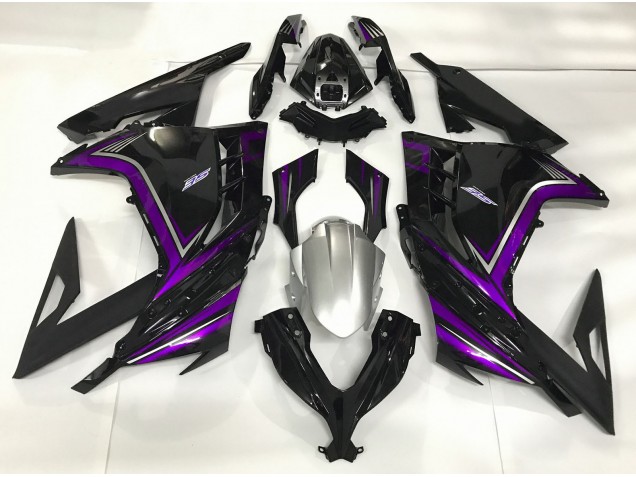 2013-2018 Gloss Black & Purple Ninja 300 Motorcycle Fairings 2013-2018 Gloss Black & Purple Ninja 300 Motorcycle Fairings