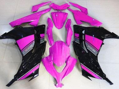 2013-2018 Hot Pink and Black Ninja 300 Motorcycle Fairings