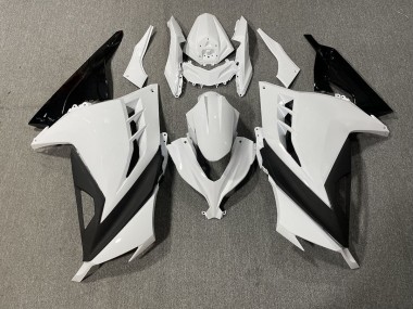 2013-2018 White and Black Sharp Gloss Ninja 300 Motorcycle Fairings
