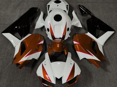 2013-2023 Gloss Orange White and Red CBR600RR Motorcycle Fairings