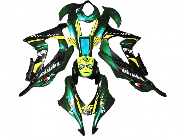 2016-2019 Forest Green Shark ZX10R Motorcycle Fairings 2016-2019 Forest Green Shark ZX10R Motorcycle Fairings