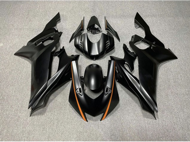 2017-2021 Matte Black & Orange Accents R6 Motorcycle Fairings 2017-2021 Matte Black & Orange Accents R6 Motorcycle Fairings