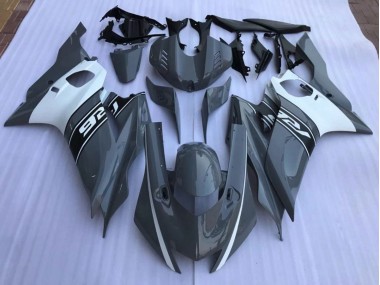 2017-2021 Nardo Grey and White R6 Motorcycle Fairings