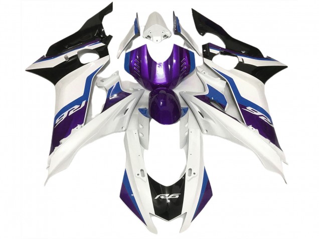 2017-2021 Purple and Gloss White R6 Motorcycle Fairings 2017-2021 Purple and Gloss White R6 Motorcycle Fairings